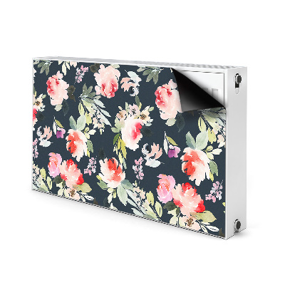 Magnetische mat voor de radiator Geschilderde bloemen