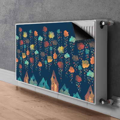 Magnetische bedrukte mat Kleurrijke huizen
