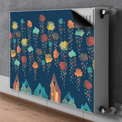 Magnetische bedrukte mat Kleurrijke huizen