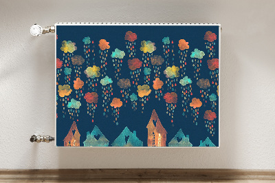 Magnetische bedrukte mat Kleurrijke huizen