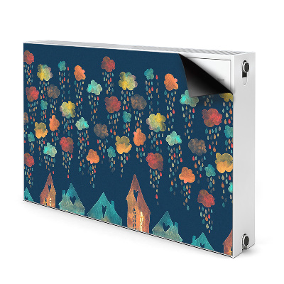 Magnetische bedrukte mat Kleurrijke huizen