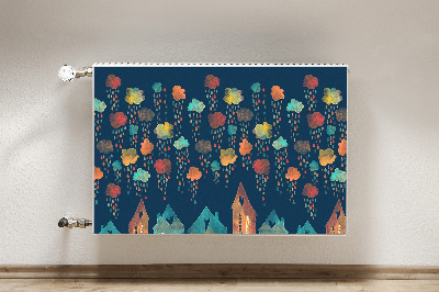Magnetische bedrukte mat Kleurrijke huizen
