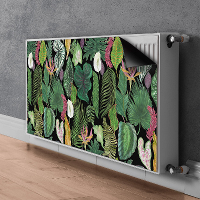 Magnetische radiatormat Tropische bladeren