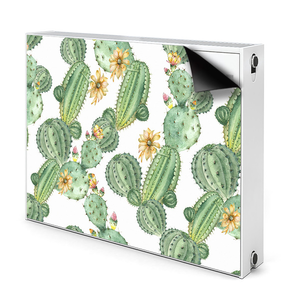 Magnetische bedrukte mat Cacti met bloemen