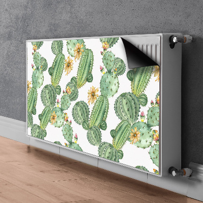 Magnetische bedrukte mat Cacti met bloemen