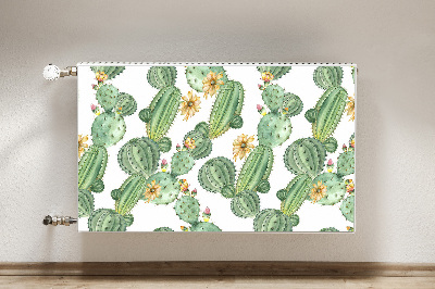 Magnetische bedrukte mat Cacti met bloemen