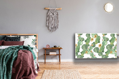 Magnetische bedrukte mat Cacti met bloemen