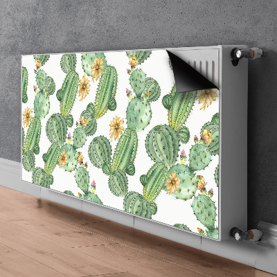 Magnetische bedrukte mat Cacti met bloemen