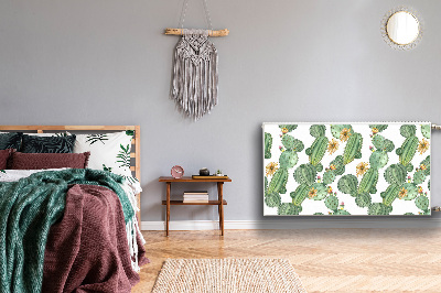 Magnetische bedrukte mat Cacti met bloemen