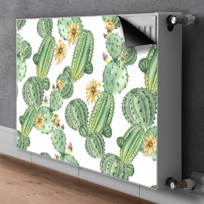 Magnetische bedrukte mat Cacti met bloemen