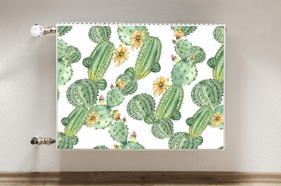 Magnetische bedrukte mat Cacti met bloemen