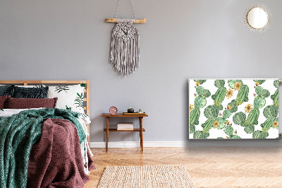Magnetische bedrukte mat Cacti met bloemen