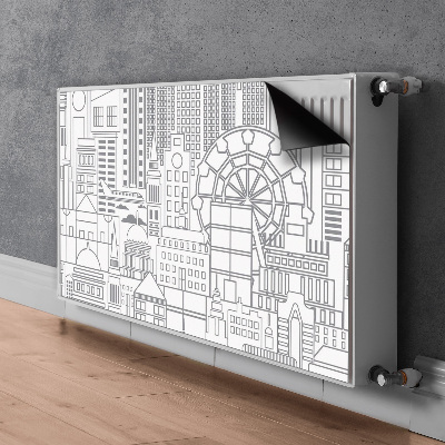 Magnetische radiatormat Geschetste stad