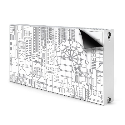 Magnetische radiatormat Geschetste stad