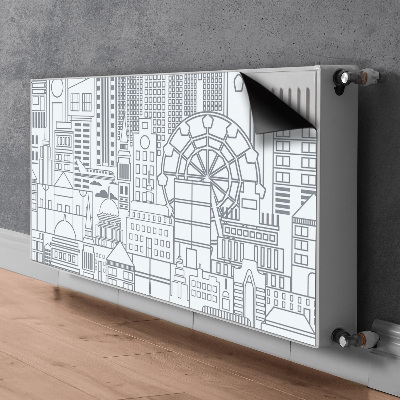 Magnetische radiatormat Geschetste stad