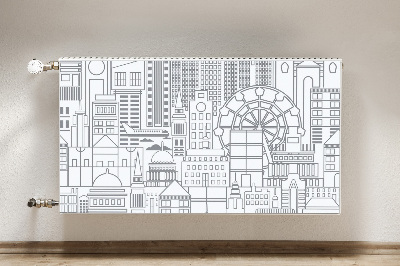 Magnetische radiatormat Geschetste stad