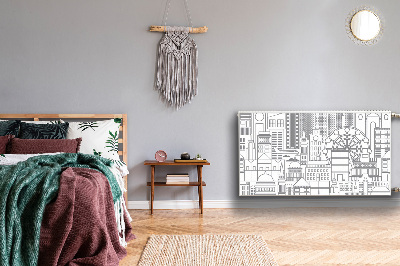 Magnetische radiatormat Geschetste stad