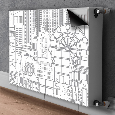 Magnetische radiatormat Geschetste stad