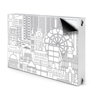 Magnetische radiatormat Geschetste stad