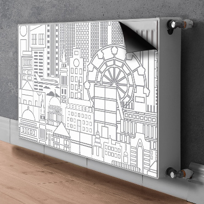 Magnetische radiatormat Geschetste stad