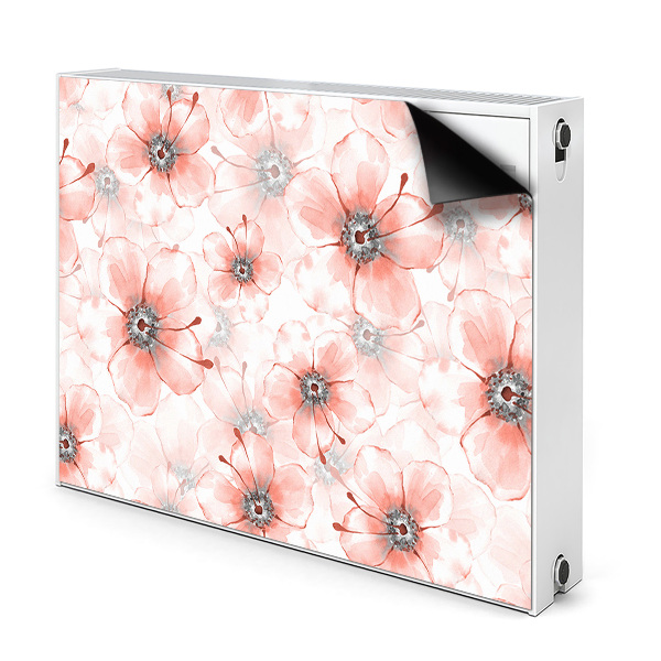 Magnetische mat voor de radiator Oranje bloemen