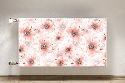 Magnetische mat voor de radiator Oranje bloemen
