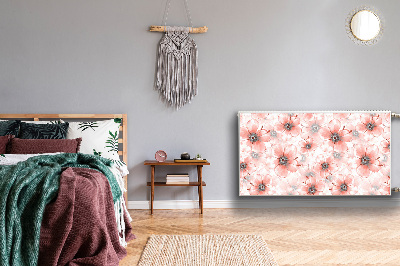 Magnetische mat voor de radiator Oranje bloemen