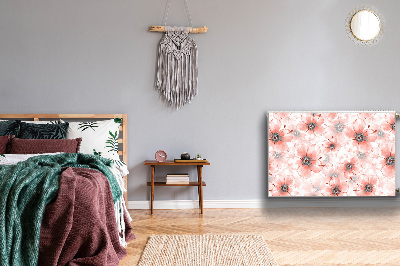 Magnetische mat voor de radiator Oranje bloemen