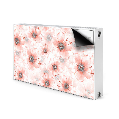 Magnetische mat voor de radiator Oranje bloemen