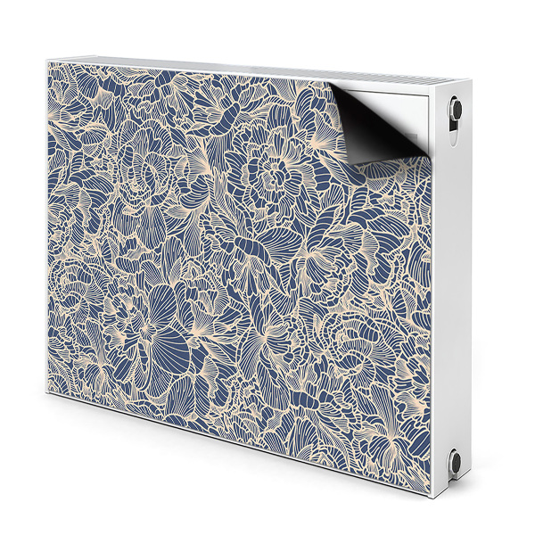 Magnetische mat voor de radiator Blauwe bloem