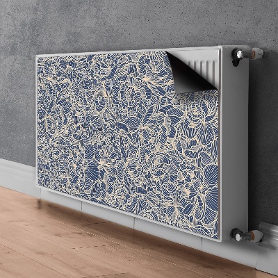 Magnetische mat voor de radiator Blauwe bloem