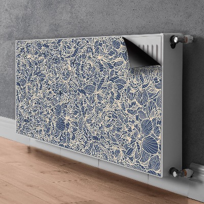 Magnetische mat voor de radiator Blauwe bloem