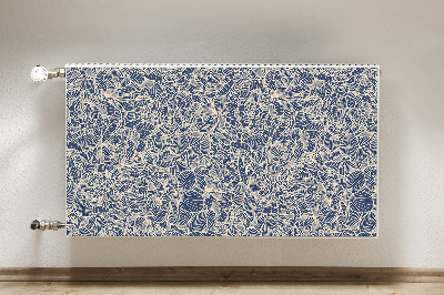 Magnetische mat voor de radiator Blauwe bloem