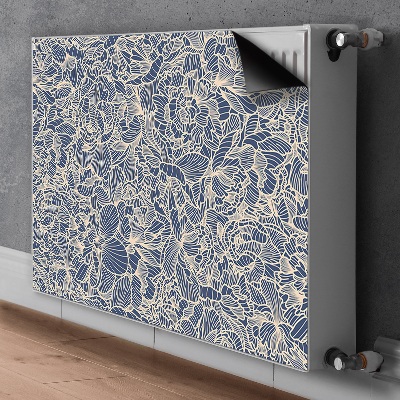 Magnetische mat voor de radiator Blauwe bloem