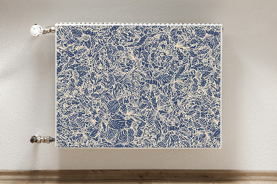 Magnetische mat voor de radiator Blauwe bloem