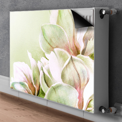 Magnetische bedrukte mat Magnolia-bloemen