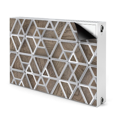 Magnetische mat voor de radiator Metaalpatroon op hout