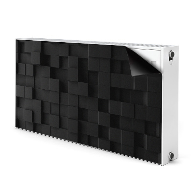 Decoratieve radiatormat Zwarte 3d-kubussen