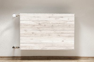 Decoratieve radiatormat Witte planken