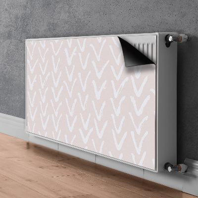 Magnetische radiatormat V lichtroze