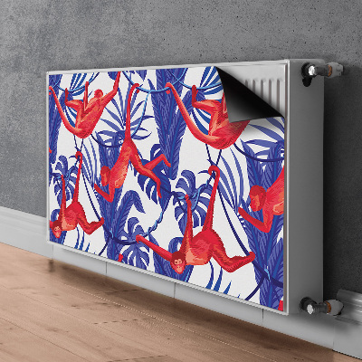 Magnetische mat voor de radiator Apen abstractie