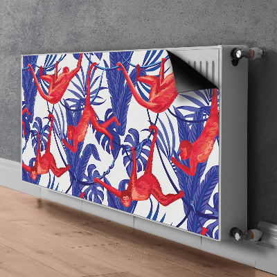 Magnetische mat voor de radiator Apen abstractie