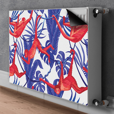 Magnetische mat voor de radiator Apen abstractie