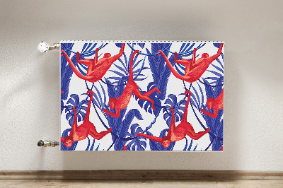 Magnetische mat voor de radiator Apen abstractie