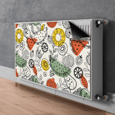 Magnetische bedrukte mat Fruitcontouren