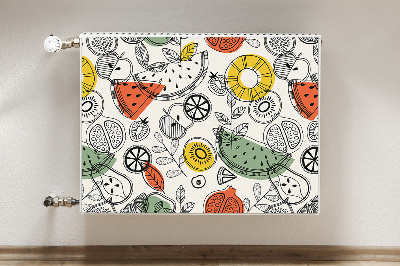 Magnetische bedrukte mat Fruitcontouren