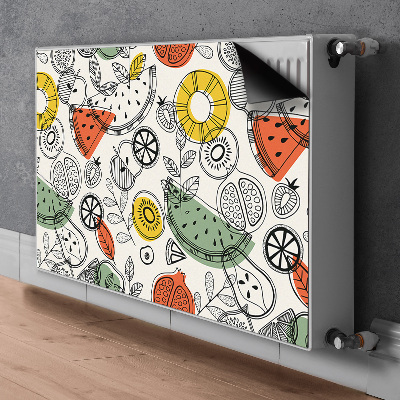 Magnetische bedrukte mat Fruitcontouren