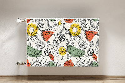 Magnetische bedrukte mat Fruitcontouren