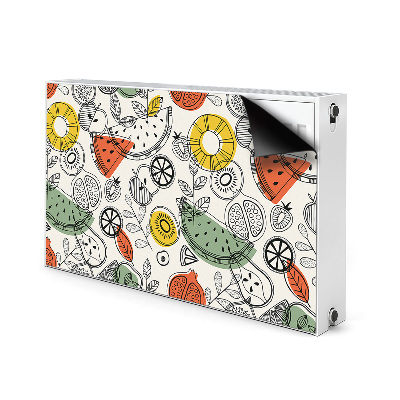 Magnetische bedrukte mat Fruitcontouren