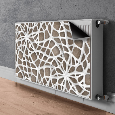 Decoratieve radiatormagneet Wit gaas patroon